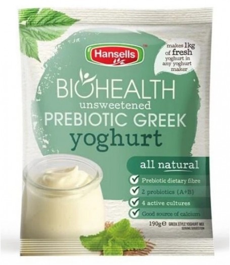 Hansells Biohealth無糖生物益生元自然希臘風格乳酪粉190g